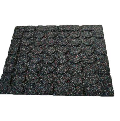 China Custom EPDM Rubber Kindergarten Floor Environmental Protection Outdoor Shock Absorbing Sports Floor Gym Rubber Flooring Mat 500x500mm for sale