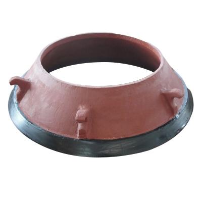 China Crushing High Manganese Casting Steel Mn18cr2 Mn22cr2 Mantle And Bowl Liners For Cone Crusher Machine Spare Parts for sale