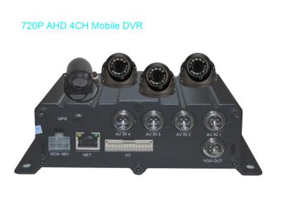 China Dual SD Card Vehicle Digital Video Recorder 720P 4 Cameras Monitoring With IO Cord for sale