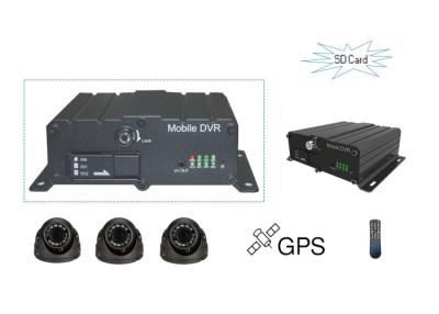 China Real Time Monitor SD Card Mobile DVR 4 Channel vehicle DVR With 2 SD Card Slots for sale