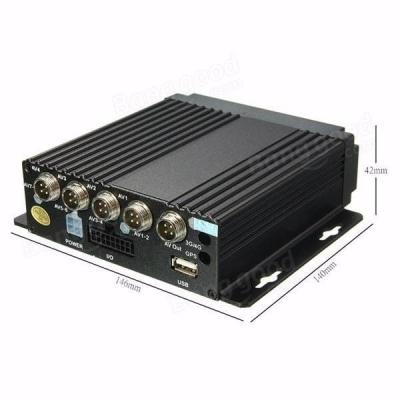 China 4CH 720P SD Card Mobile DVR Vehicle Digital Video Recorder 4 Cameras Monitoring for sale