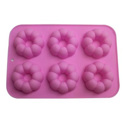 China Hot Selling Viable Viable Silicone Cake Mold Donut Cake Mold Baking Tools for sale