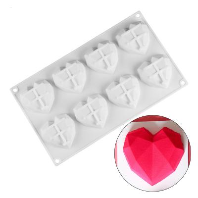 China French Viable Tools Silicone Love Mousse Mold DIY Dessert Silicone Baking Mold for sale