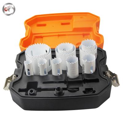 China Concrete Plywood GOLDMOON 18 Pcs CTT Diamond Hole Saw Cutter Bi Metal Set Drill Bit Hole Saw for sale