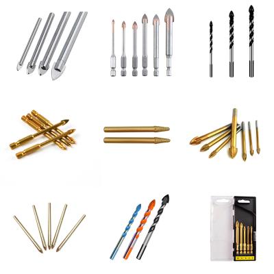 China Make Hole GOLDMOON Tile Porcelain Cross Carbide Glass Tips Drill Bits Cutting Tools 3mm 4mmm 5mm 6mm 8mm 10mm 12mm 14mm 16mm for sale