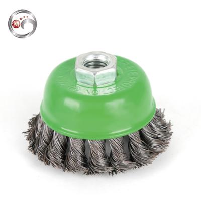 China Factory direct sales GOLDMOON rust paint removal multifunctional brush twisted wire cup brush for sale