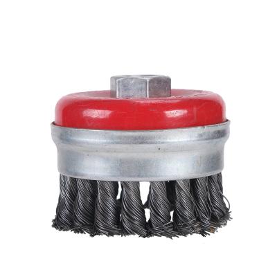 China Wholesale Customized Lat Twisted Wire Hand Abrasive Brush Rust Paint Removal GOLDMOON Good Quality Stainless Steel for sale