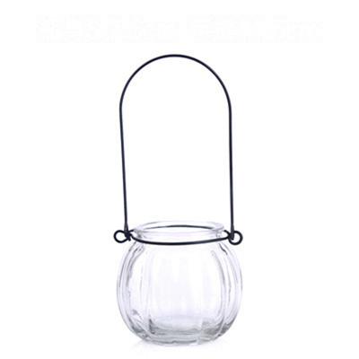 China Flower Eco-friendly Modern Creative Home Glass Vase Decoration Basket Bottle Hanging Ornaments for sale