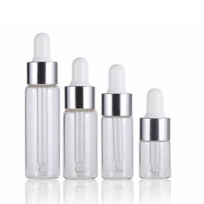 China 1oz 15ml 20ml 25ml 30ml Eco-friendly Recyclable Clear Tube Type Serum Essential Oil Cosmetic Glass Bottle for sale