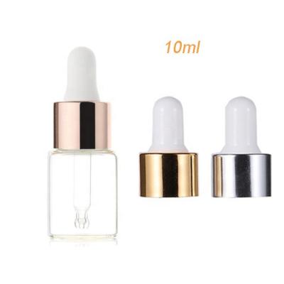 China Wholesale 10ml 15ml 20ml 25ml 30ml Clear Recyclable Dropper Tube Type Glass Serum Essential Oil Cosmetic Bottle for sale