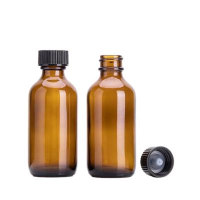 China Wholesale 15ml 30ml 60ml 120ml Eco-Friendly Recyclable Boston Bottle 8 Ounce Round Amber Glass Bottle With Dropper for sale