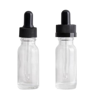 China 30ml 1oz Eco-Friendly Recyclable Clear Amber And Blue Boston Bottle To Glass Dropper Bottles With Child Safe Cap For Essential Oil for sale