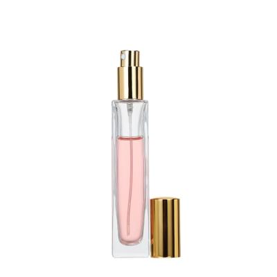 China 50ml 30ml 20ml 10ml 100ml Eco-friendly Recyclable Rectangle Perfume Spray Glass Cosmetic Packaging Bottle for sale