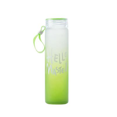 China Wholesale 400ml Fashionable Reusable Color Stocked Premium Quality Empty Glass Water Bottle for sale