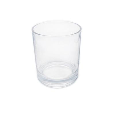 China Eco - Friendly Clear Glass Candle Holder Wedding Decorating Glass Candle Cup Tumblers For Candle for sale