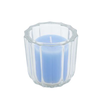 China 76*58mm Round 150ml Candle Glass Cup Eco-friendly Empty Votive Candle Holders Glass Container for sale