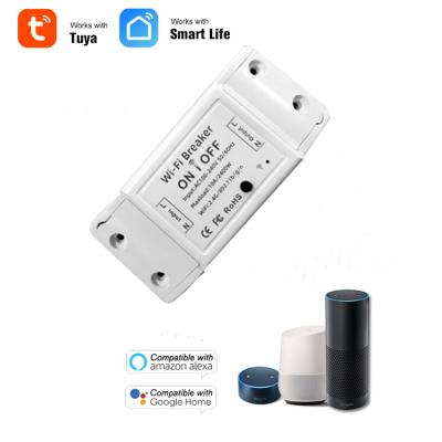 China Tuya RF Breaker Wifi Module Switch Flame Retardant Universal Smart Voice Control Receiver ABS+PC WiFi Smart Life Time Remote Wireless Time Switch for sale