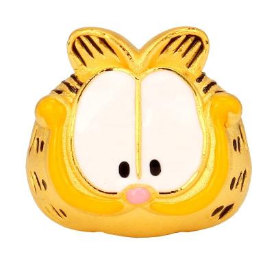 China Fine Polishing Cat Garfield Gold Cat Jewelry Diy Accessories Charm Wholesale for sale