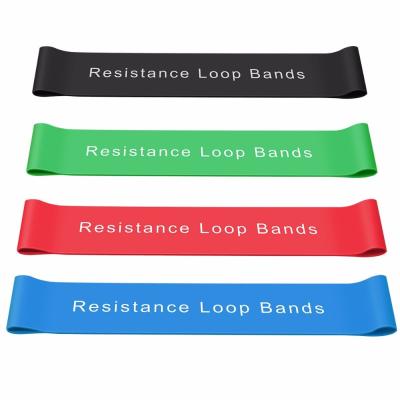 China New Type Logo Loop Gym Exercise Bands Indoor Natural Latex Resistance Bodybuilding Custom Fitness Band for sale