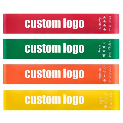 China Factory Portable Sales 4 Level Latex Hip Custom Logo Resistance Band Circle for sale