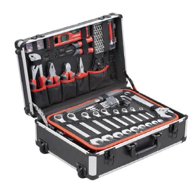 China Portable Custom Professional Tool Kit Logo 156PCS DIY Tools Metal Case Tool Kit for sale