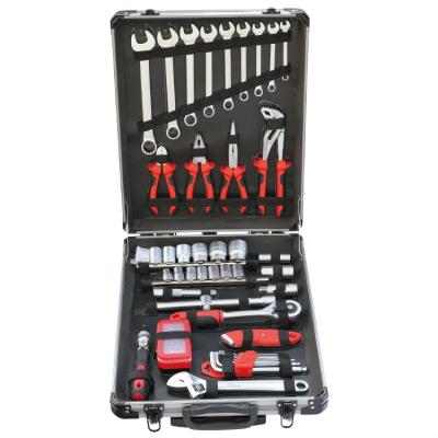 China Portable Tool Kit 77 Pieces Tool Kit Mechanic Tool Box Cabinet in CR-V Aluminum and All Steel Case for sale