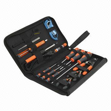 China Portable High Quality 15 Piece Dielectric Tool Kits Tool Kits With Zipper Bag for sale