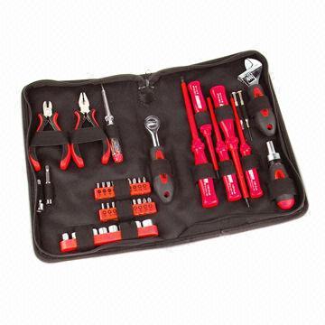 China Portable High Quality 45 Piece Combination Tool Kits Tool Kits With Zipper Bag for sale