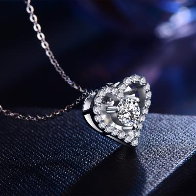 China Shiny Zircon Sterling Silver Good CLASSIC Exquisite High Quality Women Jewelry 925 Heart Pendants for sale