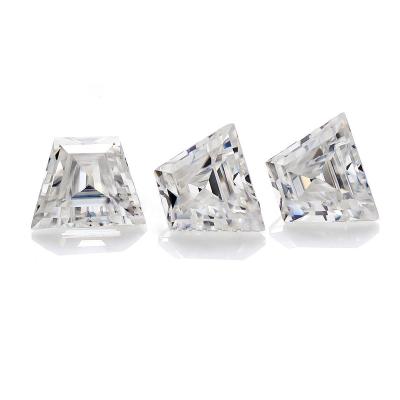 China Color Set or Custom Color VVS Trapezoid Moissanite Stone Loose Gemstone D Ring from Fire Jewelry Maker for sale