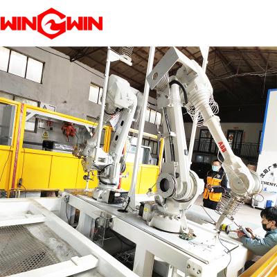 China Automotive Interior Robotic Stone Cutting Machine application waterjet cut with double robot robot arm for sale