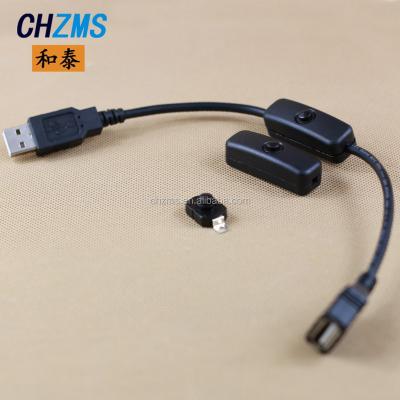 China Computer 2 Cores USB Power Cable With Switch for sale