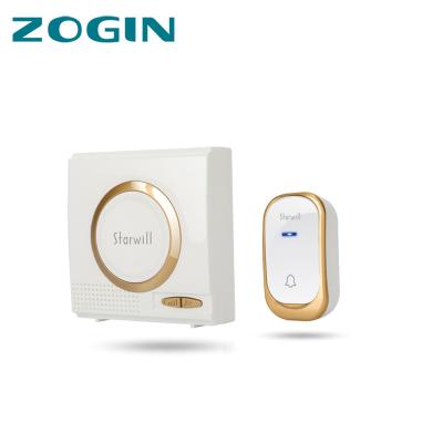 China High quality ABS plastic fashion design new waterproof door bell wireless doorbell with 3 level volume for sale