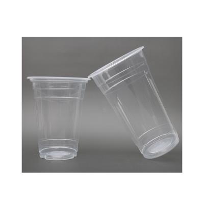 China 2022 Good Price Single Wall Plastic Clear Milk Tea Cup Template Hot Selling Plastic Cups for sale