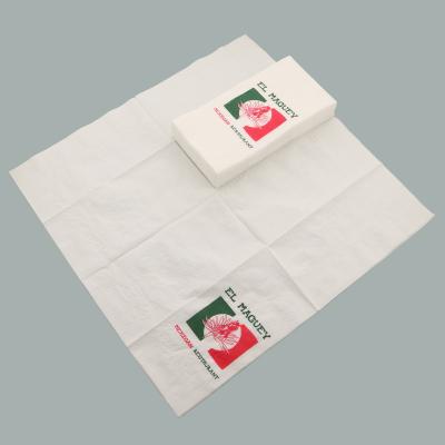 China Disposable Printed Towels White Paper Towels Printed Napkins for sale