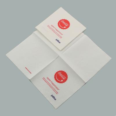 China Printed 1-2 Color Logo Printing Beverage Towel Napkins Custom Cocktail Napkins for sale