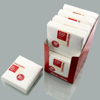 China White 1ply to 4ply Custom Logo Printing White Disposable Napkin Paper Lunch Napkins for sale