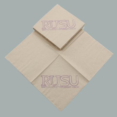 China Unbleached Natural Paper Napkin Natural Brown Paper Towel Bamboo Brown Color Paper Towel for sale