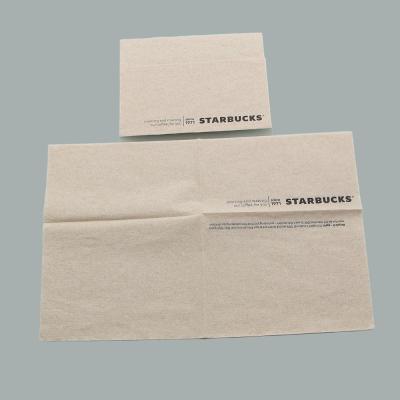 China Printed Brown Towel Recycled Biodegradable Disposable Paper Towels for sale