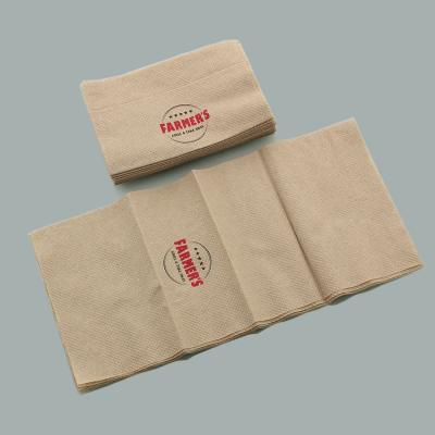 China Unbleached Natural Biodegradable and Compostable Unbleached Paper Towel Personalized Dinner Napkins for sale