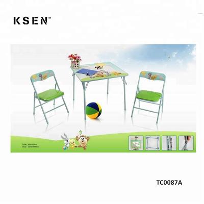 China Study table and folding chair set space saving study table and chair set for child TC0095 for sale