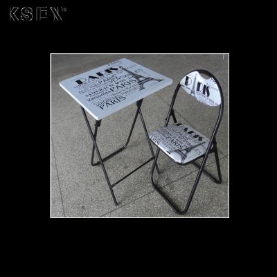 China Folding table set cheap folding table set with printing TC0119 for sale