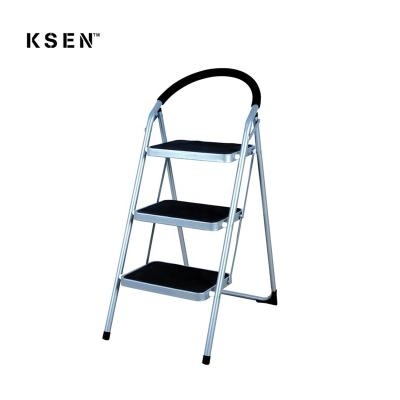 China KC-7013C Insulation Steel Folding Ladders 3Tier Step Ladder for sale