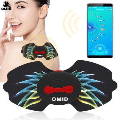 China Pain Relief 8 Modes Control Small Comfortable Portable Electric Massager APP Wireless Massager Sticker For Whole Body for sale