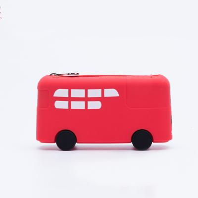 China Recycle Wallet With Silicone Bus Design Cute Silicone Bus Wallet Coin Purse Fashion Purse Imperial For Women Silicone Money Bag for sale