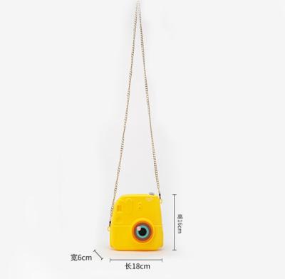 China Other 2021 New Arrival Fashion Camera Shape Shoulder Bag With Silicone Chain Waterproof Cross - Body Zipper Pouch For Girl for sale