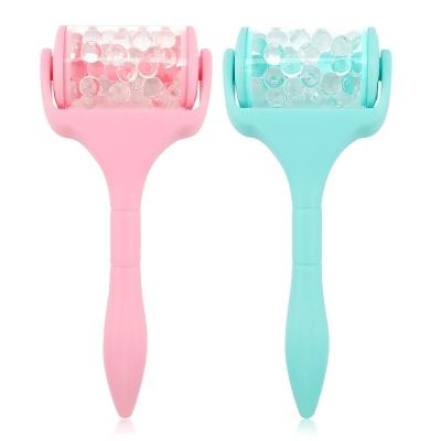 China 2020 Wholesale Hot Selling Skin Rejuvenation Face Ice Roller Green Pink Colored Plastic Ice Roller for sale