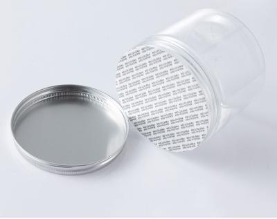 China 100ml 150ml 300ml 500ml Food Grade Plastic Wide Mouth Clear Pet Jars Cosmetic Jar With Aluminum Cap for sale