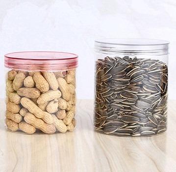 China Wholesale Plastic 250ml 8oz Plastic Storage PET Food Cookie Packing Clear Mason Jar With Lid for sale