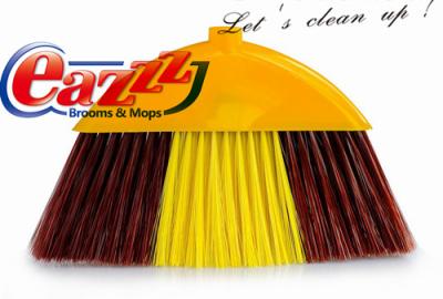 China Two Tone Deep Cleaning Lobby Broom in Virgin Or Recycle PP Material for sale